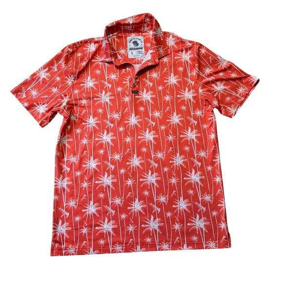 SAVAGE TACTICIANS Co. Paradise Palms Performance Polo, short Sleeve shirt, Large - Picture 1 of 7